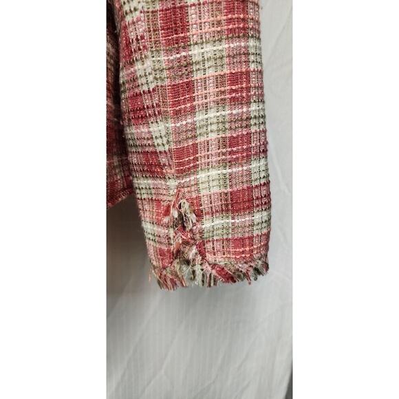 Koret Vintage Single Breasted Long Sleeve Multi Pink Plaid Blazer Jacket 8P - Picture 8 of 9
